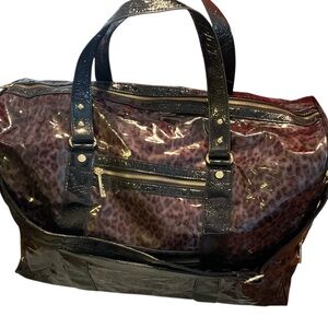 Steve Madden L animal print duffle bag